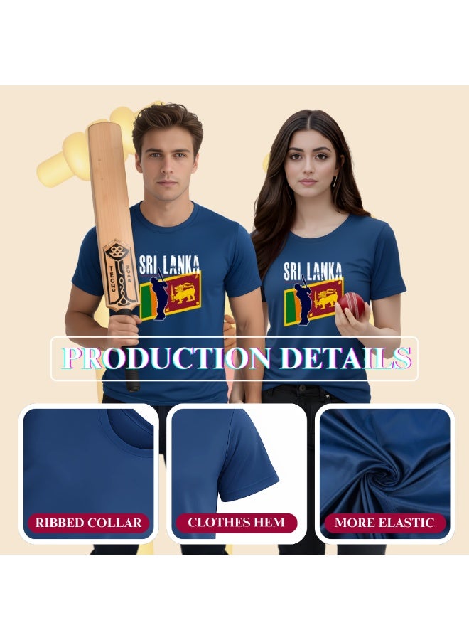Sri Lanka Sports Jersey For Adults | Dry-Fit T-Shirt For Men And Women | Unisex Supporter Tee With Shanaka 7 Print | Comfortable Wear For Matches And Daily Use - Image 4
